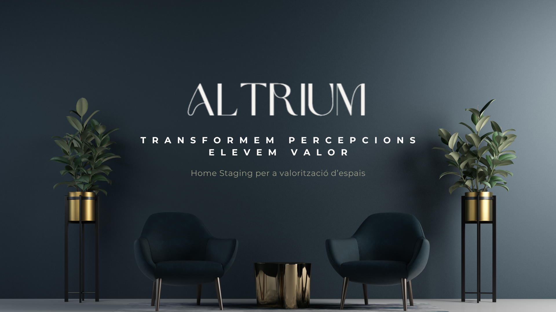 Identitat visual d’Altrium Home Staging aplicada a un espai interior
